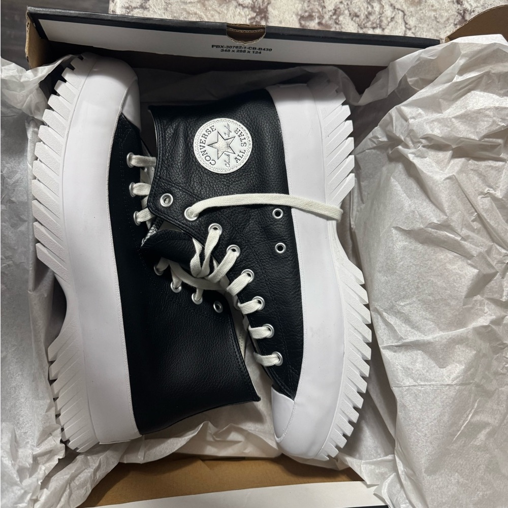 Converse Classic Black and Cream High-Tops